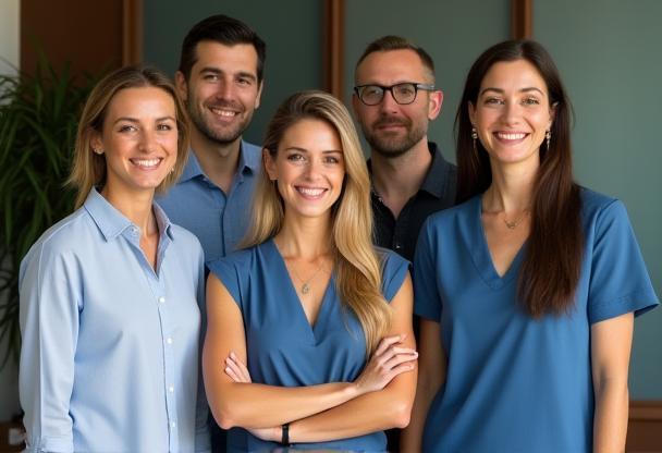 Photo of the Captura Essencial team in their studio or on location, smiling.